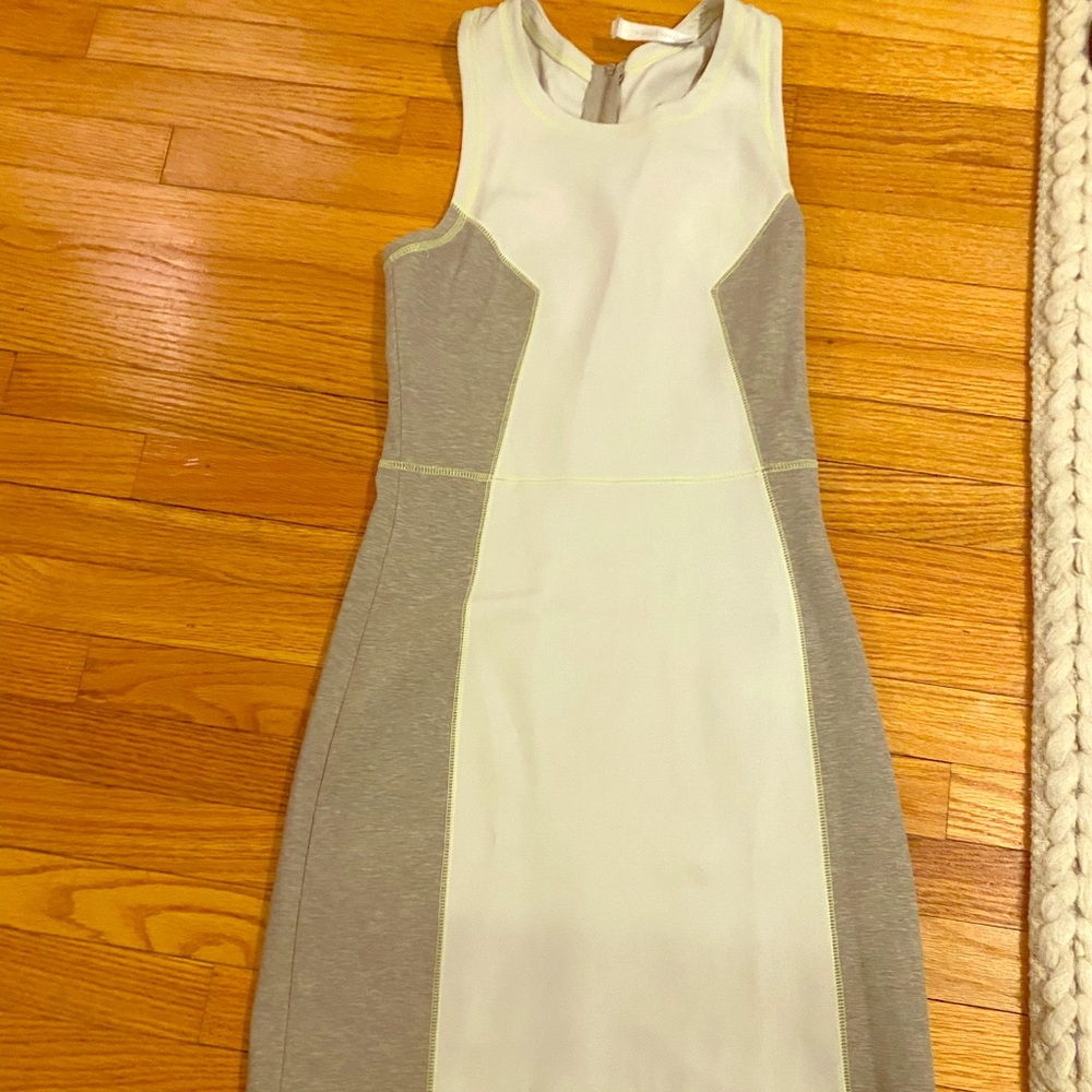 Richard Nicoll Grey scuba/cotton dress t back